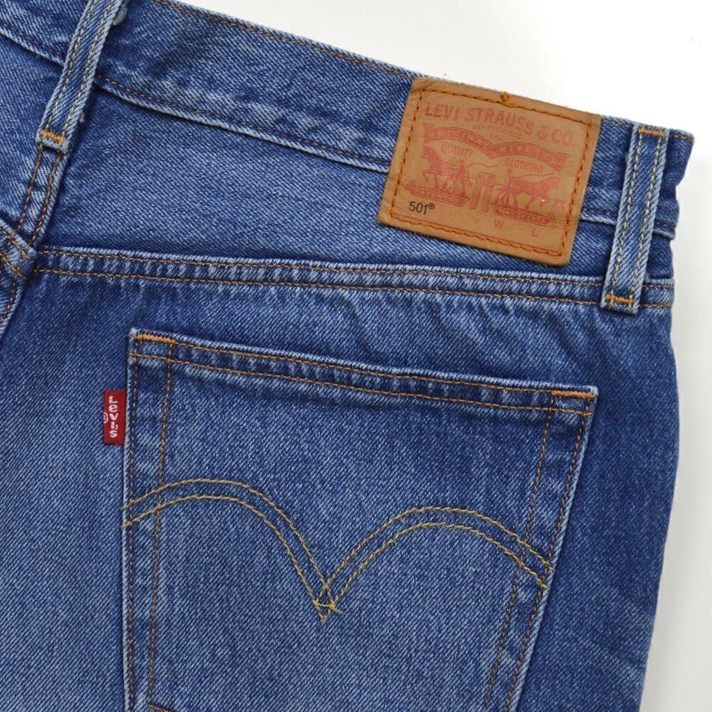 Levi's 501 Cut Off High Waist Shorts 31 - Picture 2 of 5